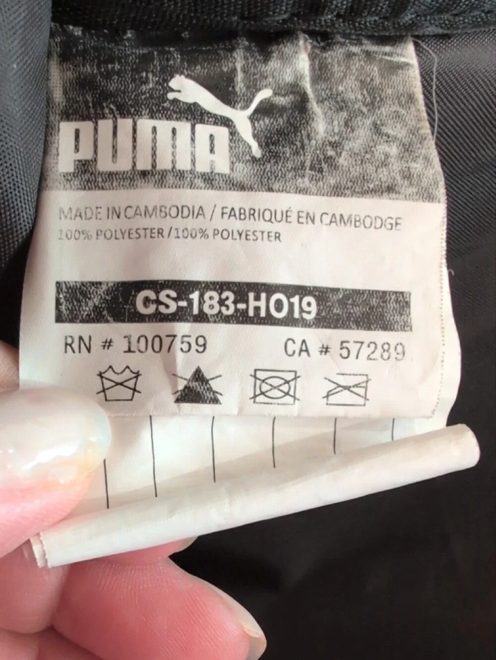 Puma Black Backpack with Coral Logo Accent
